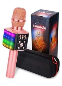 BONAOK Upgraded Wireless Bluetooth Karaoke Microphone for Kids